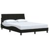 vidaXL Estrutura de cama sem colch&atilde;o Hanko 140x190 cm tecido preto