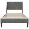 vidaXL Estrutura da Cama com cabeceira Cinza Escuro 90 x 190 cm Veludo