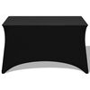 vidaXL Capa extensível para mesa 2 pcs 183x76x74 cm preto