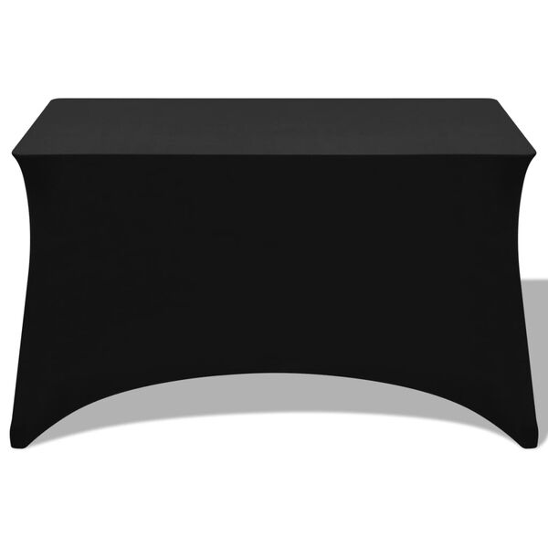 vidaXL Capa extensível para mesa 2 pcs 183x76x74 cm preto