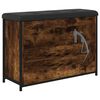vidaXL Banco sapateira c/ gaveta articulada 82x32x56cm carvalho fumado