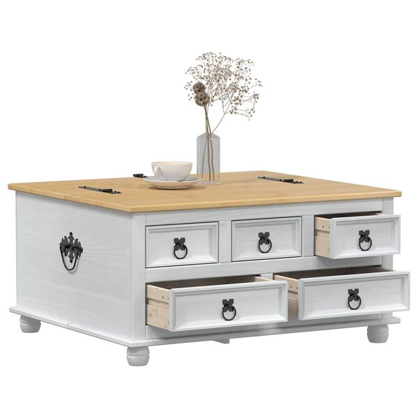 vidaXL storage box Branco 90 x 78 x 45 cm Madeira de Pinheiro S&oacute;lida