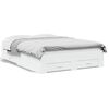 vidaXL Estrutura de cama c/ gavetas 135x190cm derivados madeira branco