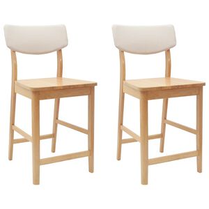 vidaXL Cadeiras de Jantar 2 pcs Natural 48 x 49 x 95 cm