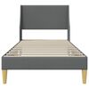 vidaXL Estrutura da Cama com cabeceira Cinza Escuro 90 x 190 cm Veludo