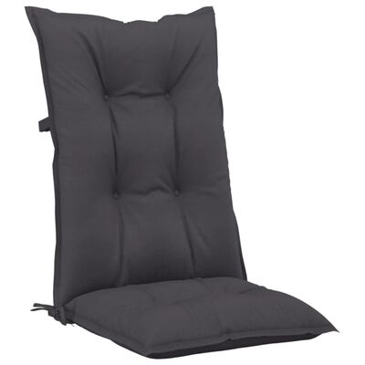 vidaXL Almofadões para cadeiras altas de jardim 4 pcs tecido antracite