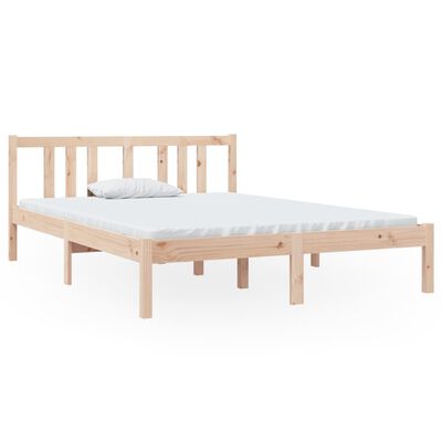 vidaXL Estrutura cama de casal dupla 135x190 cm madeira maciça