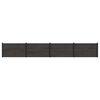 vidaXL Conjunto de Cercas 4 unid. 699 x 105 cm WPC e Alum&iacute;nio Preto