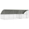 vidaXL Canil de Cachorro 3 pcs Prateado 6 x 2 x 2 m A&ccedil;o galvanizado