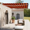 vidaXL Toldo retr&aacute;til manual independente 300x250cm laranja e castanho