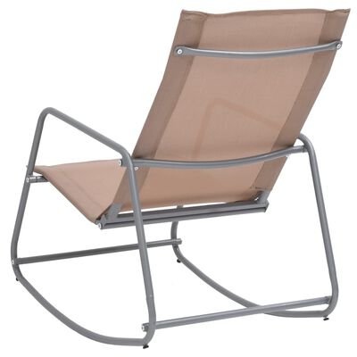 vidaXL Cadeira de baloiço p/ jardim 95x54x85 cm textilene cinza-acast.