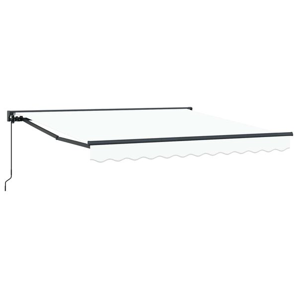 vidaXL Estrutura de Toldo Manual Branco 350 x 250 cm