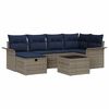 vidaXL Conjunto de Sof&aacute; de Jardim 7 unid. Rattan Sint&eacute;tico