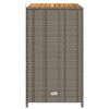 vidaXL Arm&aacute;rio Cinzeto 70 x 50 x 87 cm Poli&eacute;ster e Rattan Roly