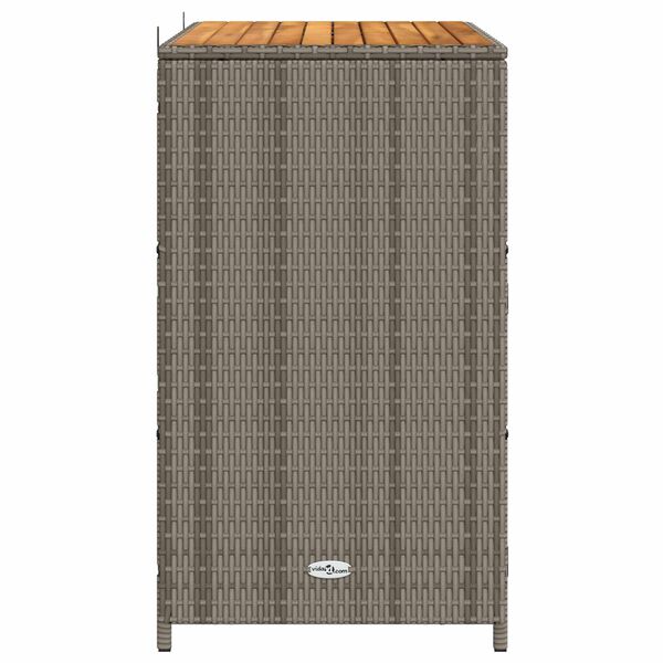 vidaXL Arm&aacute;rio Cinzeto 70 x 50 x 87 cm Poli&eacute;ster e Rattan Roly