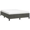 vidaXL Estrutura de cama sem colch&atilde;o 140x190 cm veludo cinzento-escuro