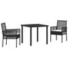 vidaXL Conjunto de Jantar para Jardim 5 pcs Cinzento-claro vime PE
