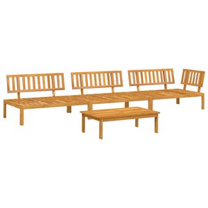 vidaXL 4 pcs conjunto de m&oacute;veis de paletes p/ jardim ac&aacute;cia maci&ccedil;a