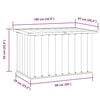 vidaXL Caixa de arruma&ccedil;&atilde;o para jardim 109x67x65 cm antracite