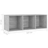 vidaXL | Gabinete para TV | 3 pcs 37 x 35 x 107.5 cm