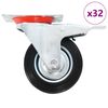 vidaXL 32 pcs rodas girat&oacute;rias 100 mm