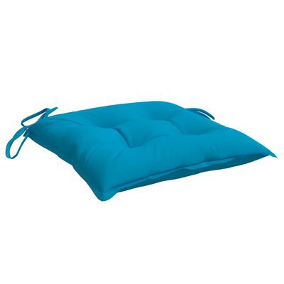 vidaXL Almofadões de cadeira 4 pcs 40x40x7 cm tecido oxford azul-claro