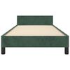 vidaXL Estrutura de cama sem colchão 90x190 cm veludo verde-escuro
