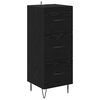 vidaXL Buffet Carvalho preto 34 x 34,5 x 90 cm Derivados de Madeira
