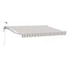 vidaXL Toldo Retr&aacute;til El&eacute;trico Cinza Claro e Branco 3 x 2,5 m