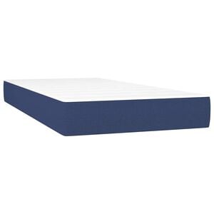 vidaXL Colch&atilde;o de molas ensacadas firmeza m&eacute;dia 120x190x20 cm tecido azul