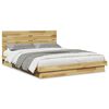 vidaXL Estrutura cama cabeceira sem colch&atilde;o 150x200 cm maci&ccedil;a carvalho