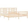 vidaXL Estrutura de cama com cabeceira 200x200 cm madeira maci&ccedil;a