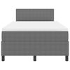 vidaXL Cama Box Spring LED Cinza Claro e Branco 120 x 200 cm