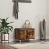 vidaXL Banco de Hall com almofada Carvalho Defumado 60 x 38 x 46 cm