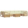vidaXL Conjunto de Sof&aacute;s para Exterior 8 unid. Branco e Creme