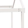 vidaXL Cama alta com telhado 90x200 cm pinho maciço branco
