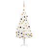 vidaXL &Aacute;rvore Natal artificial pr&eacute;-iluminada c/ bolas 150 cm branco