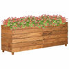 vidaXL Vaso/floreira 150x40x55 cm madeira de teca reciclada e a&ccedil;o