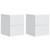 vidaXL Gabinete de Canto Montado na Parede 2 unid. Branco