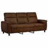vidaXL Sof&aacute; Castanho 214 x 90 x 95 cm Couro Suede Sint&eacute;tico