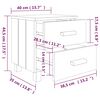 vidaXL Mesa de cabeceira HAMAR 40x35x44,5 cm pinho maciço castanho-mel