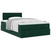 vidaXL Cama otomana com colch&atilde;o 120x190 cm veludo verde-escuro