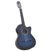 vidaXL 12 pcs conjunto de guitarra com equalizador e 6 cordas azul