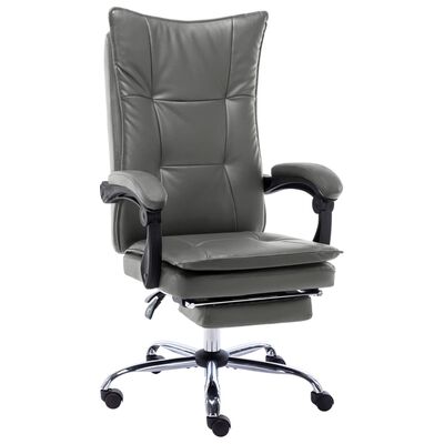 vidaXL Cadeira de escritório em couro artificial antracite
