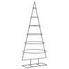 vidaXL &Aacute;rvore de Natal para decora&ccedil;&atilde;o 180 cm metal preto