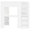 vidaXL Estrutura de Cama Loft com Mesa Branco 75 x 190 cm
