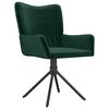 vidaXL Cadeiras de jantar giratorias 2 pcs veludo verde-escuro