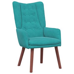 vidaXL poltrona Turquesa 63 x 67 x 94 cm Veludo