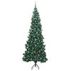 vidaXL &Aacute;rvore de Natal artificial de canto Verde 240 cm PVC e Metal