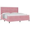 vidaXL Cama Box com cabeceira Rosa 200 x 200 cm Veludo